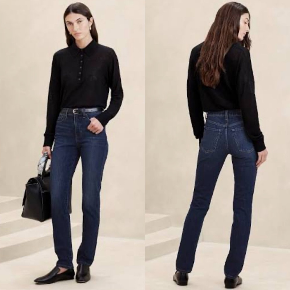 Banana republic high rise slim Ariana jeans dark wash